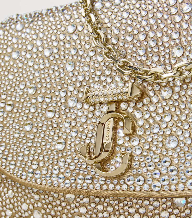 Jimmy Choo crystal-embellished curve clutch bag - British product