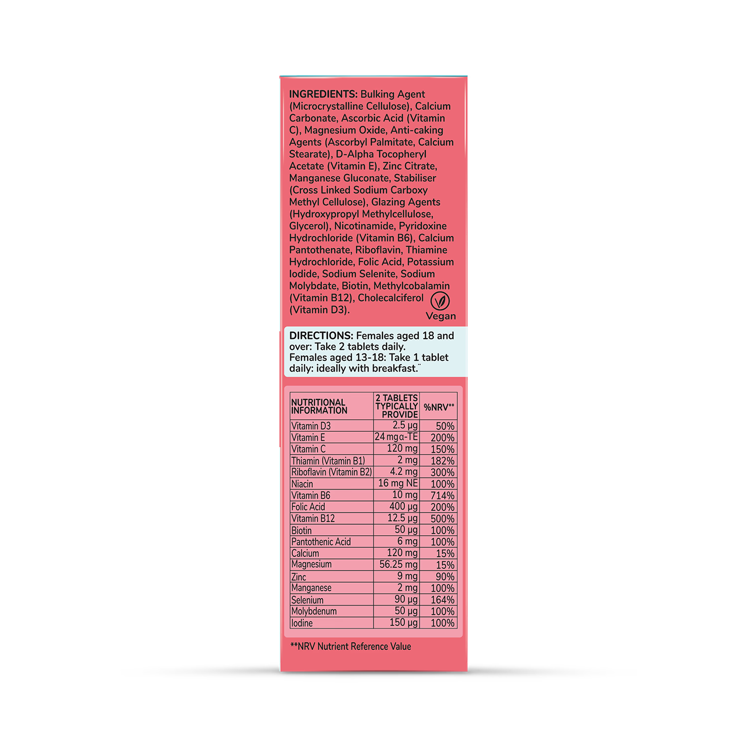 Health & Her contraceptive multivitamin support 60 tablets (British brand)