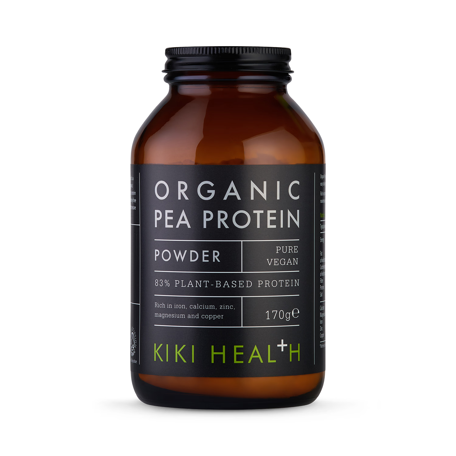 KIKI's raw organic pea protein powder 170g - British product