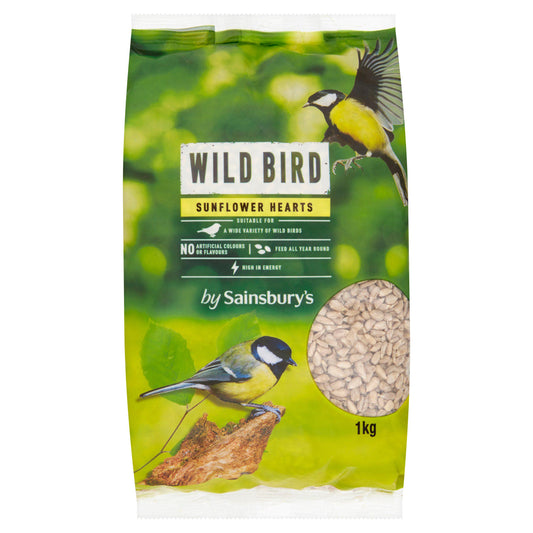 Sainsbury's Wild Bird Sunflower Hearts 1kg Bird Sainsburys   