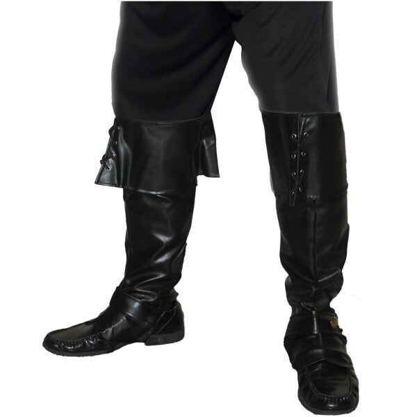 Smiffys pirate bootcovers black deluxe - British product