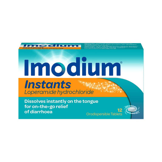 Imodium Instants -12 Orodispersible tablets Suncare & Travel Boots   