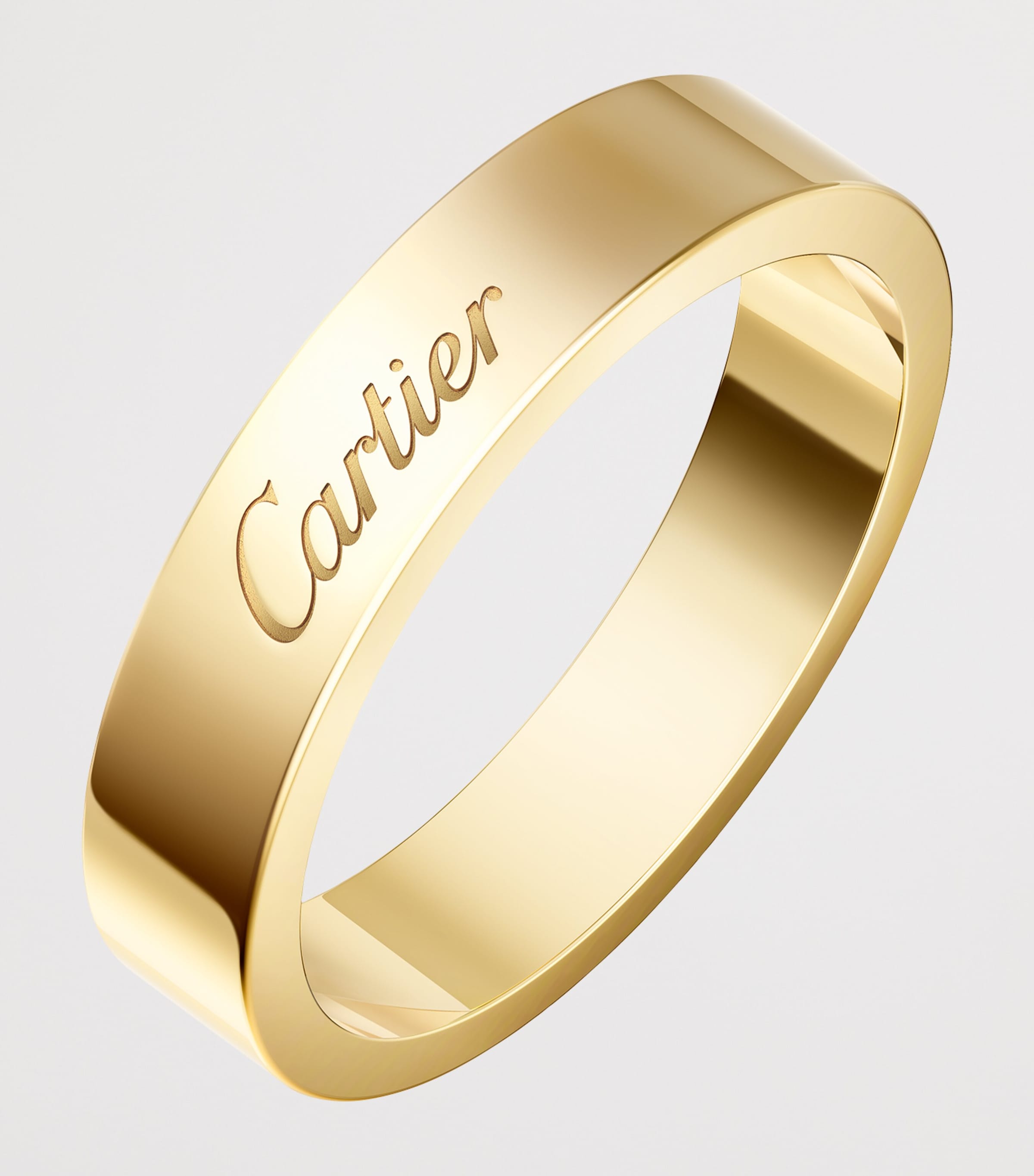 Cartier C de Cartier wedding ring in yellow gold, 4mm (British brand)