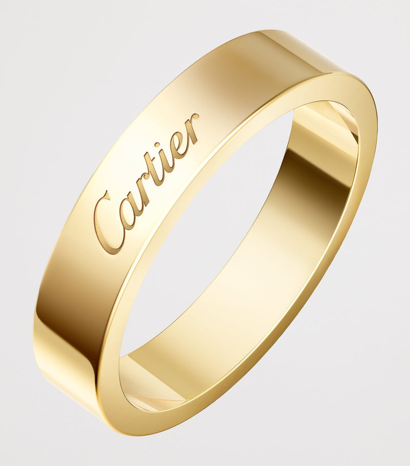 Cartier C de Cartier wedding ring in yellow gold, 4mm (British brand)