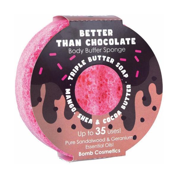 Bomb Cosmetics Body Buffer Soap Sponge Better Than Chocolate - British product