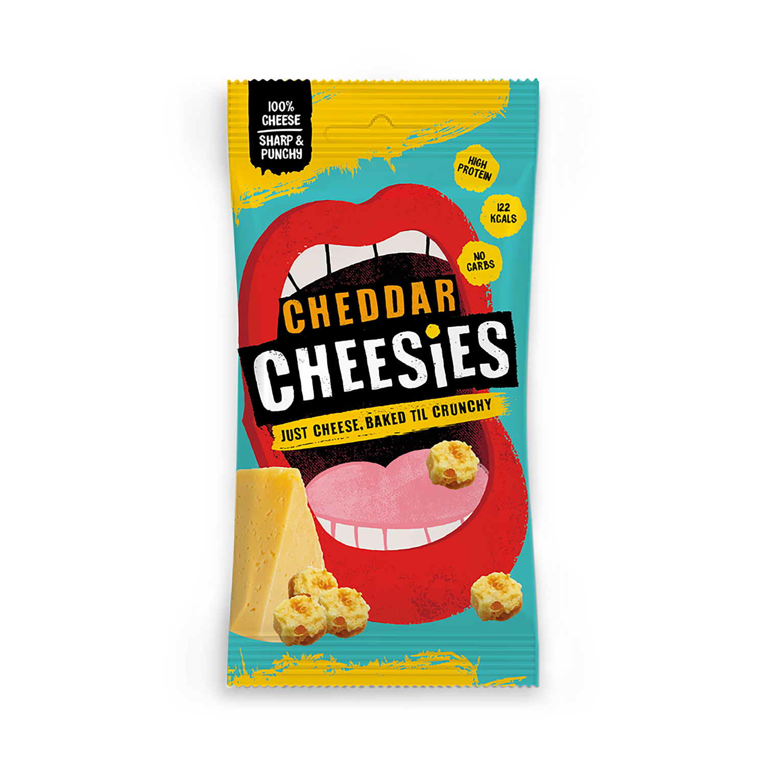 Cheesies Cheddar Snack Popped Cheese Balls 20g, imported from the UK