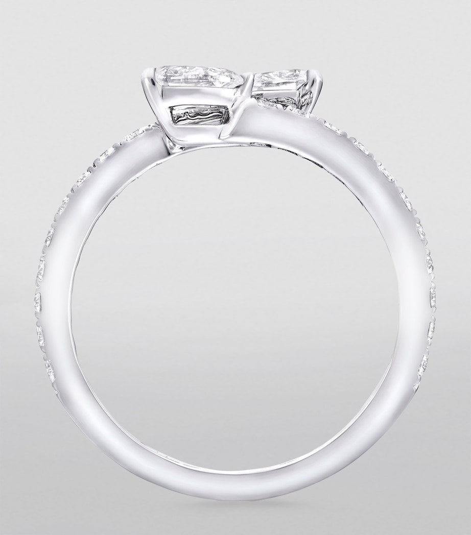 Graff white gold diamond Duet ring, UK version