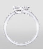 Graff white gold diamond Duet ring, UK version