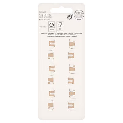 Superdrug Snap Clip Cheveux Blonds Pince 6 Pièces