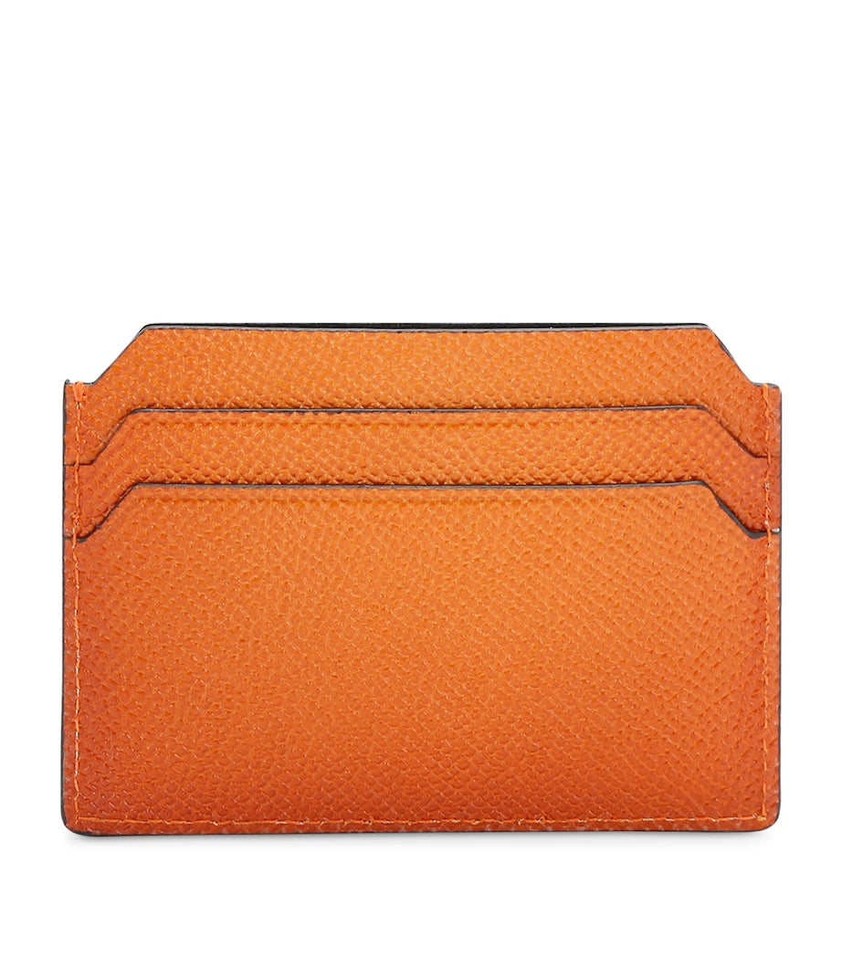 Santoni leather card holder with four slots, imported from the UK