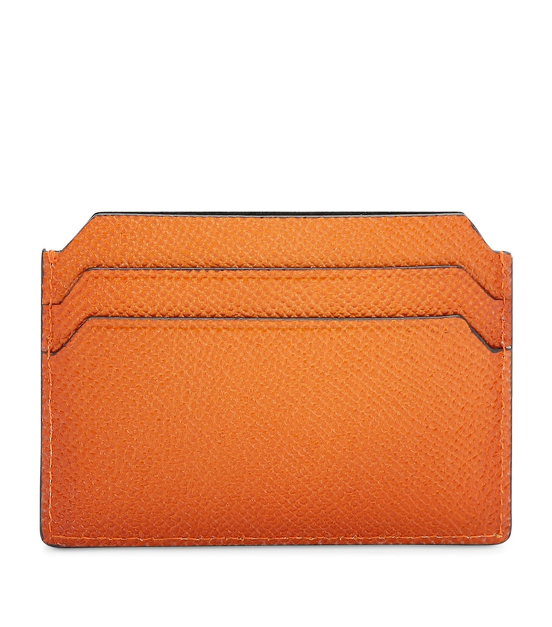 Santoni leather card holder with four slots, imported from the UK