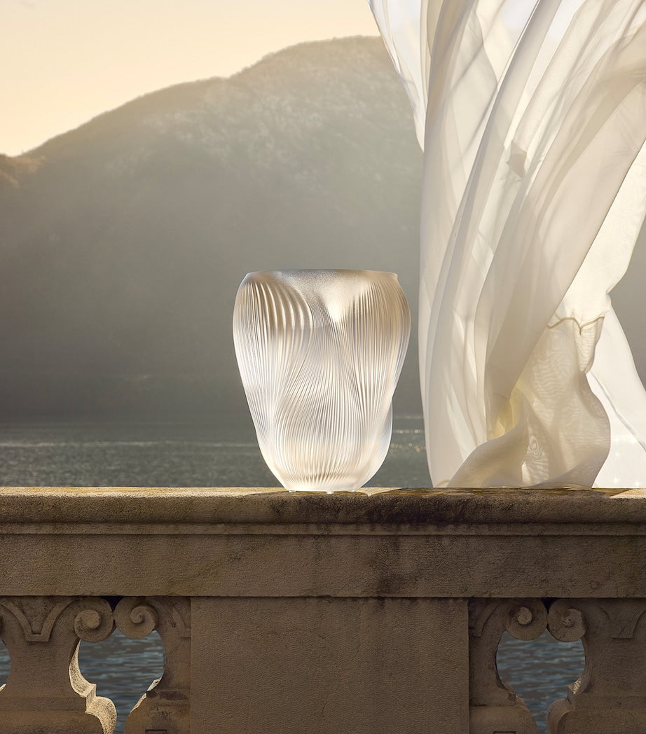 Lalique large crystal Alizé vase 33cm - British product