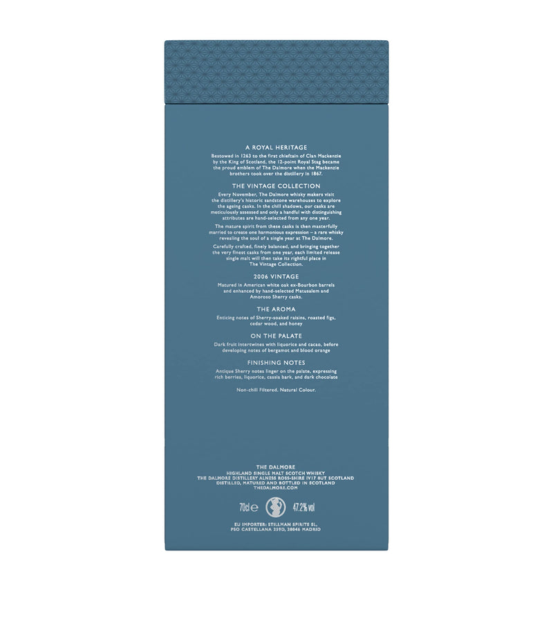 The Dalmore single-malt whisky vintage 2006 70cl bottle (British brand)