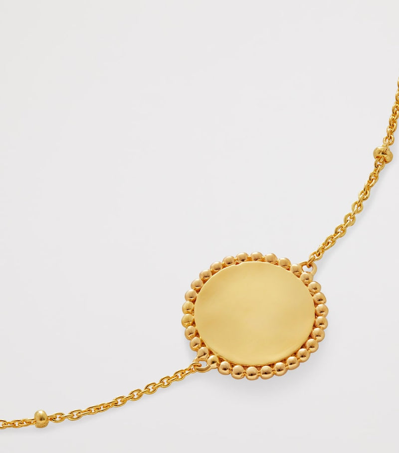 Monica Vinader gold vermeil Deia bracelet with adjustable chain, UK version