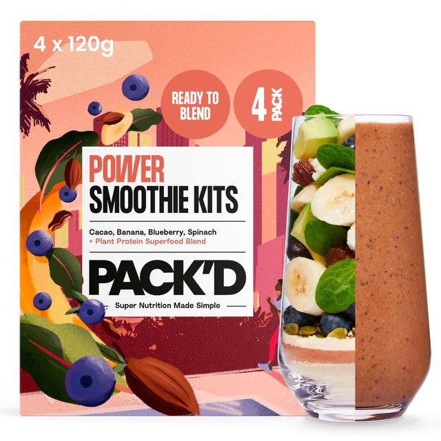 PACK'D Power Protein Smoothie Kits   4 x 120g