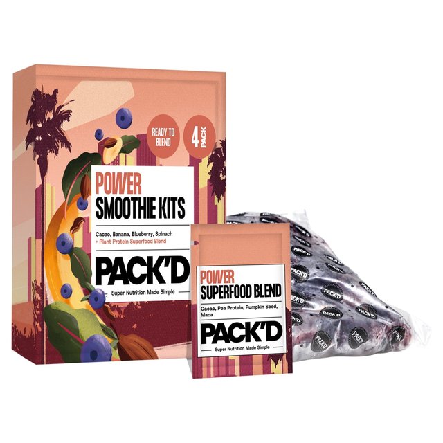 PACK'D Power Protein Smoothie Kits   4 x 120g