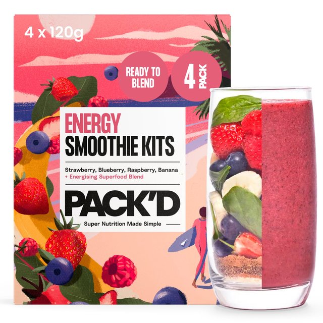 PACK'D Energy Smoothie Kits Smoothie Kits   4 x 120g GOODS M&S   