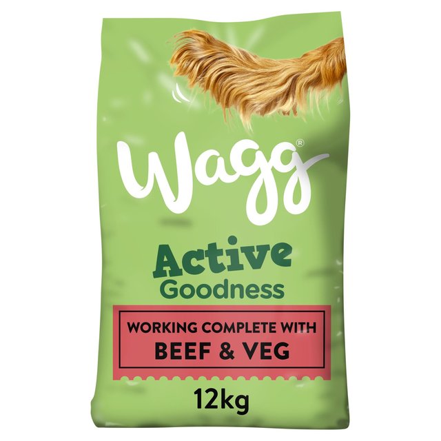 Wagg Active Goodness Beef & Veg Dry Dog Food   12kg GOODS M&S   