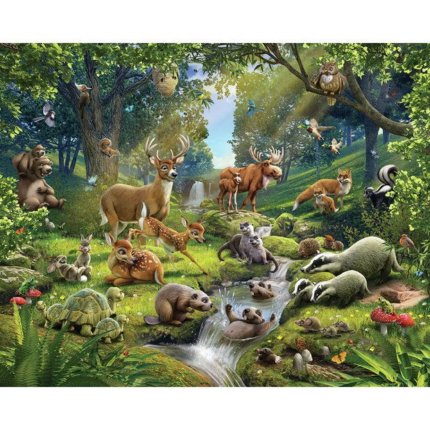 Walltastic Animals of the Forest wall mural 8x10 feet (British brand)