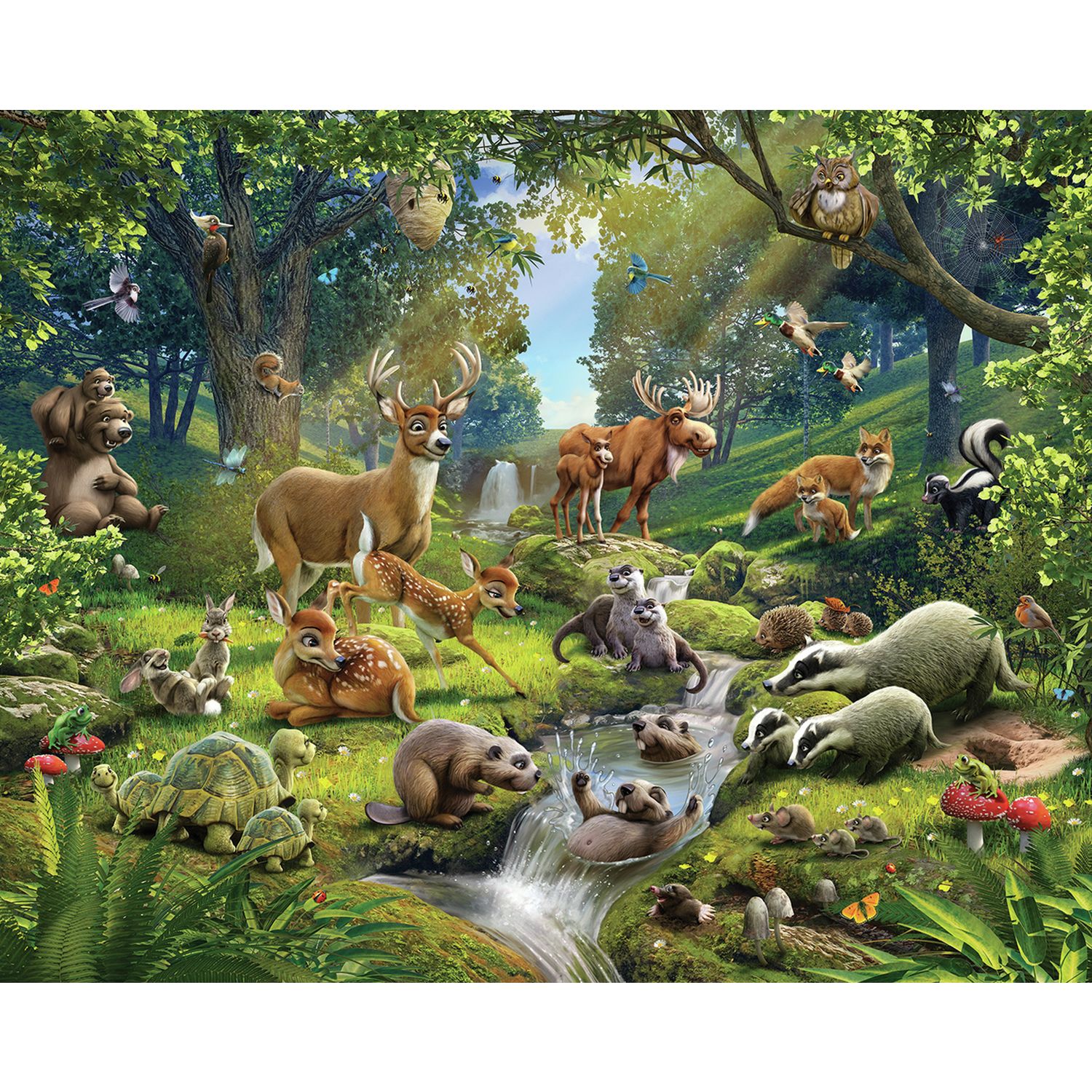 Walltastic Animals of the Forest wall mural 8x10 feet (British brand)