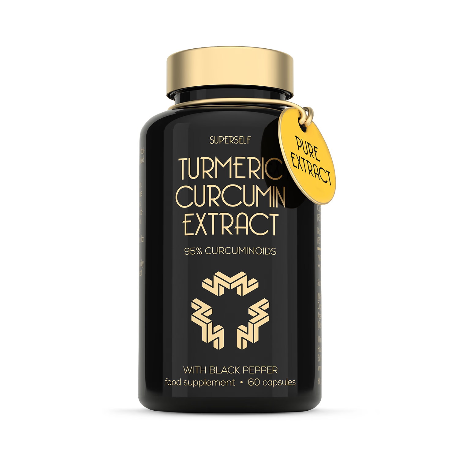 SuperSelf turmeric curcumin 95% with black pepper 60 capsules (British brand)