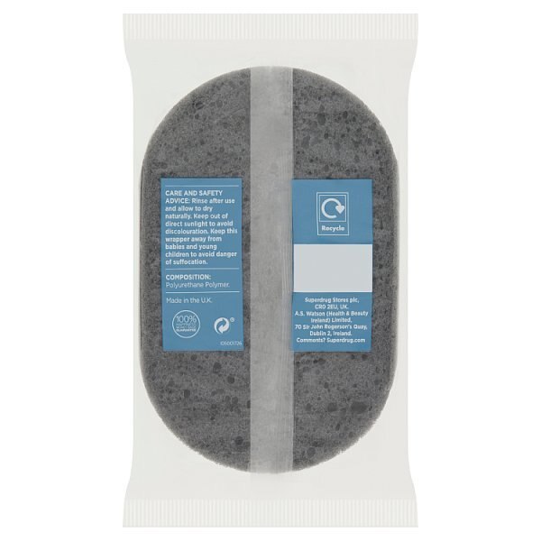 Superdrug Massage Sponge Charcoal GOODS Superdrug   