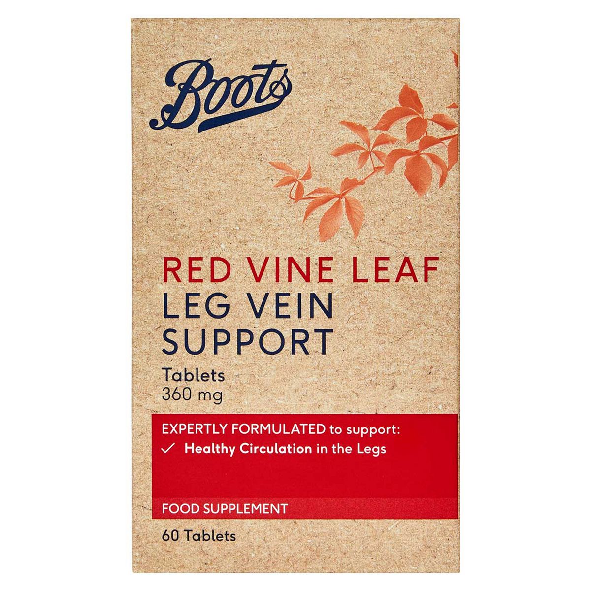 Boots Red Vine Leaf Leg Vein Support 60 Tablets GOODS Boots   