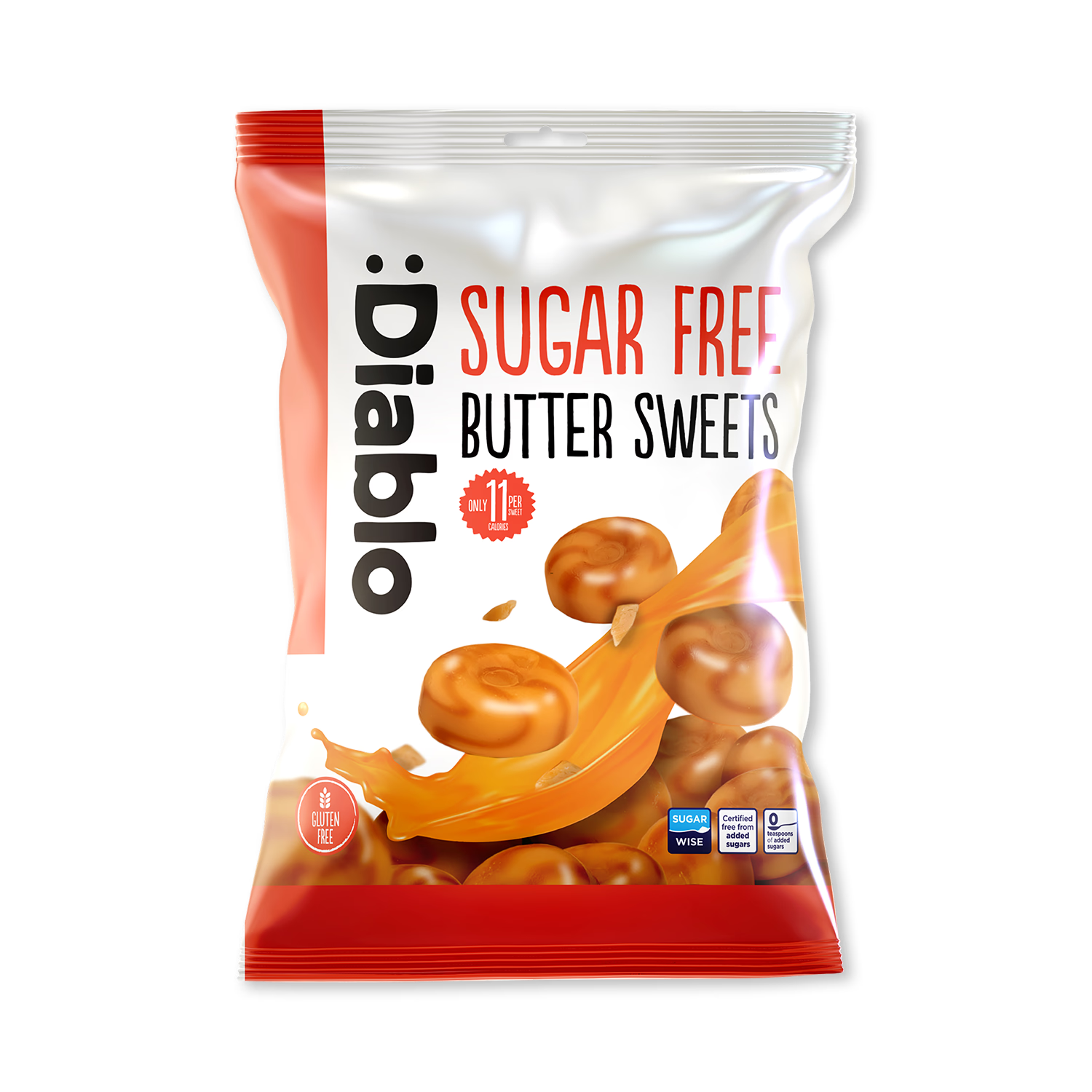 Diablo sugar free butter sweets 75g (British brand)