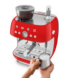 Smeg espresso coffee machine with grinder and milk frother (British brand)