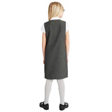 M&S 2pk Girls School Pinafores 3-10 Years Grey GOODS M&S   