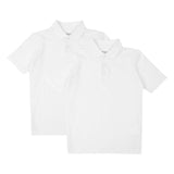 M&S Boys 2pk Stain Resist School Polo Shirts 3-14 Years White GOODS M&S   