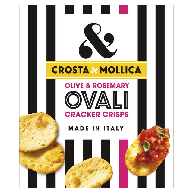 Crosta & Mollica Olive & Rosemary Ovali Cracker Crisps   120g GOODS M&S   