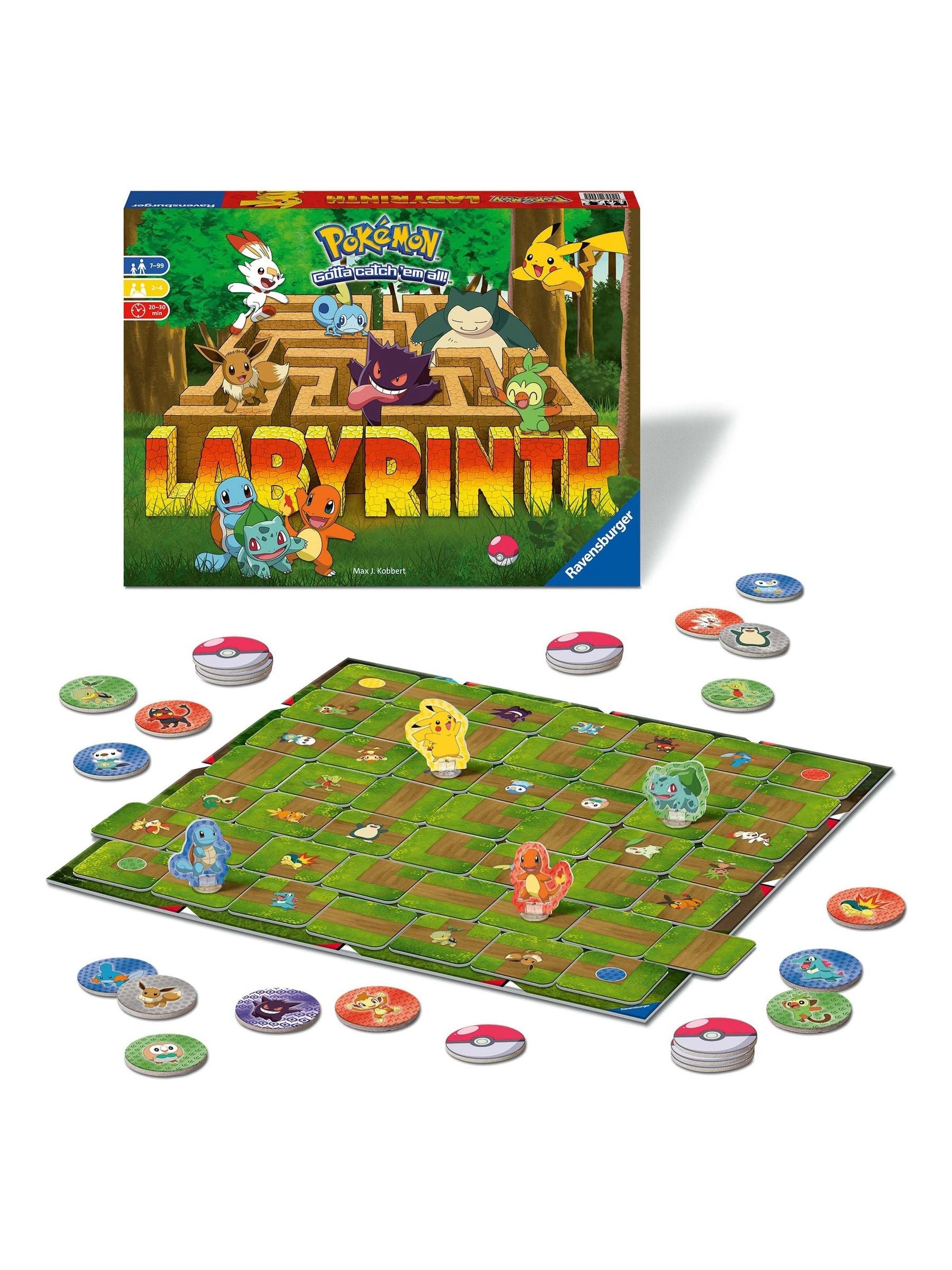 Ravensburger Pokemon Labyrinth board game featuring Pikachu and friends, UK version