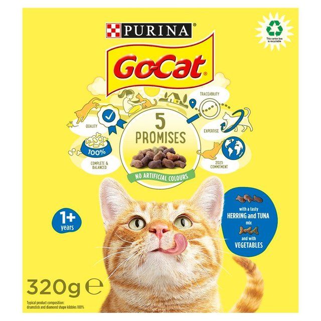 Go-Cat Herring and Tuna Dry Cat Food    320g GOODS M&S   