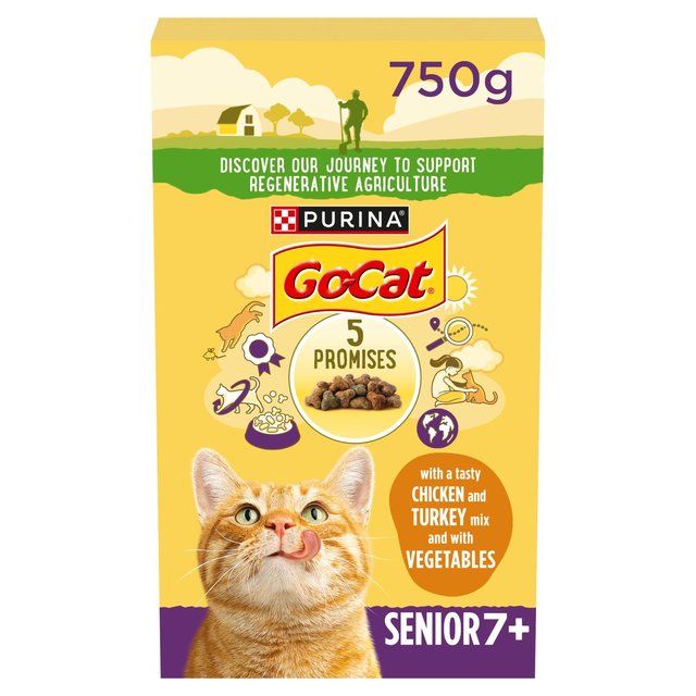 Go-Cat Senior Chicken and Turkey Dry Cat Food    750g GOODS M&S   