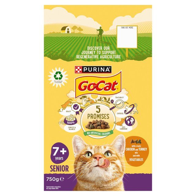 Go-Cat Senior Chicken and Turkey Dry Cat Food    750g GOODS M&S   