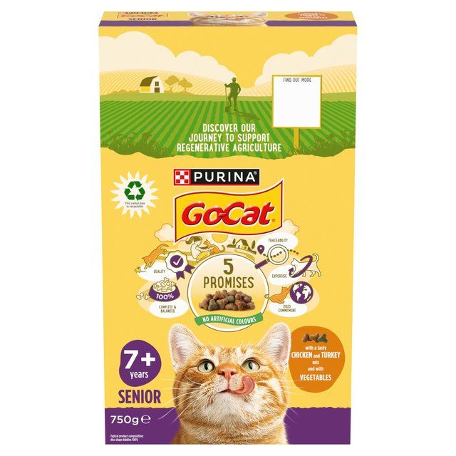 Go-Cat Senior Chicken and Turkey Dry Cat Food    750g GOODS M&S   