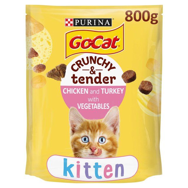 Go-Cat Crunchy & Tender Kitten Chicken Dry Cat Food   800g GOODS M&S   