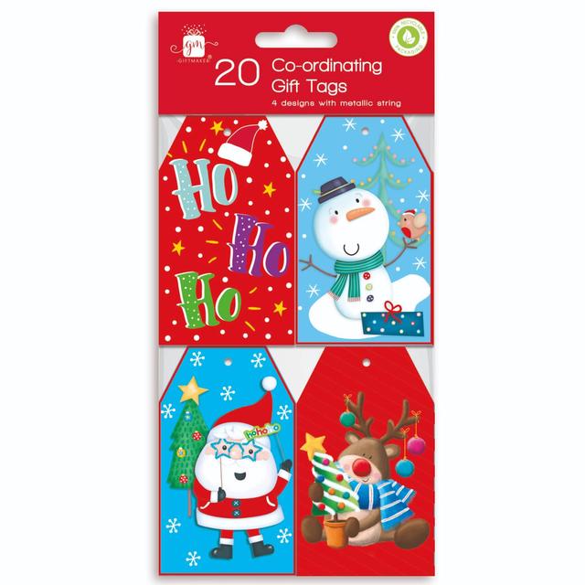 Giftmaker Pack of 20 Novelty Gift Tags   20 per pack GOODS M&S   