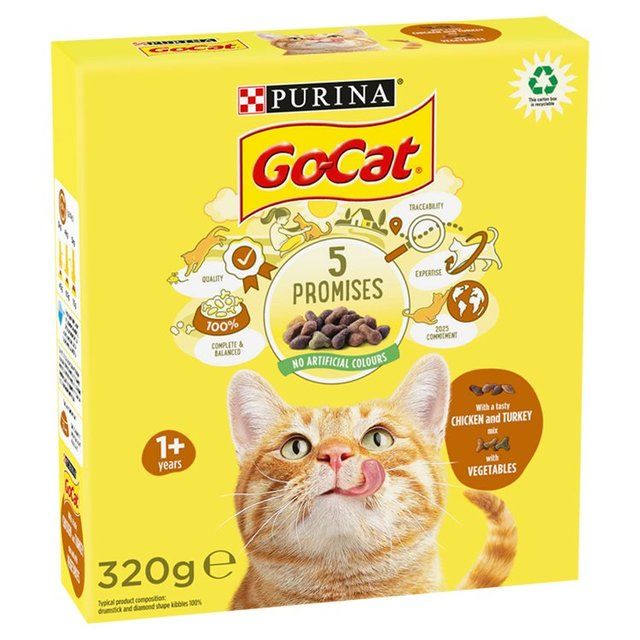 Go-Cat Chicken and Turkey Dry Cat Food   320g GOODS M&S   