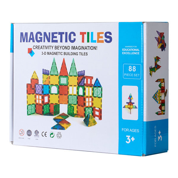 Livingandhome magnetic tiles building set 88 pieces, imported from the UK