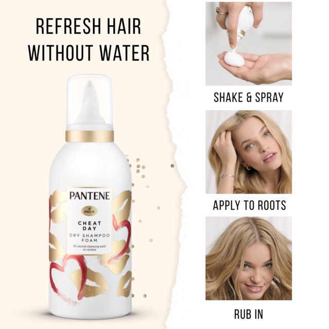 Pantene Waterless Cheat Day Foam Dry Shampoo   50ml GOODS M&S   