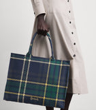 Harrods tartan zipped tote bag, UK version