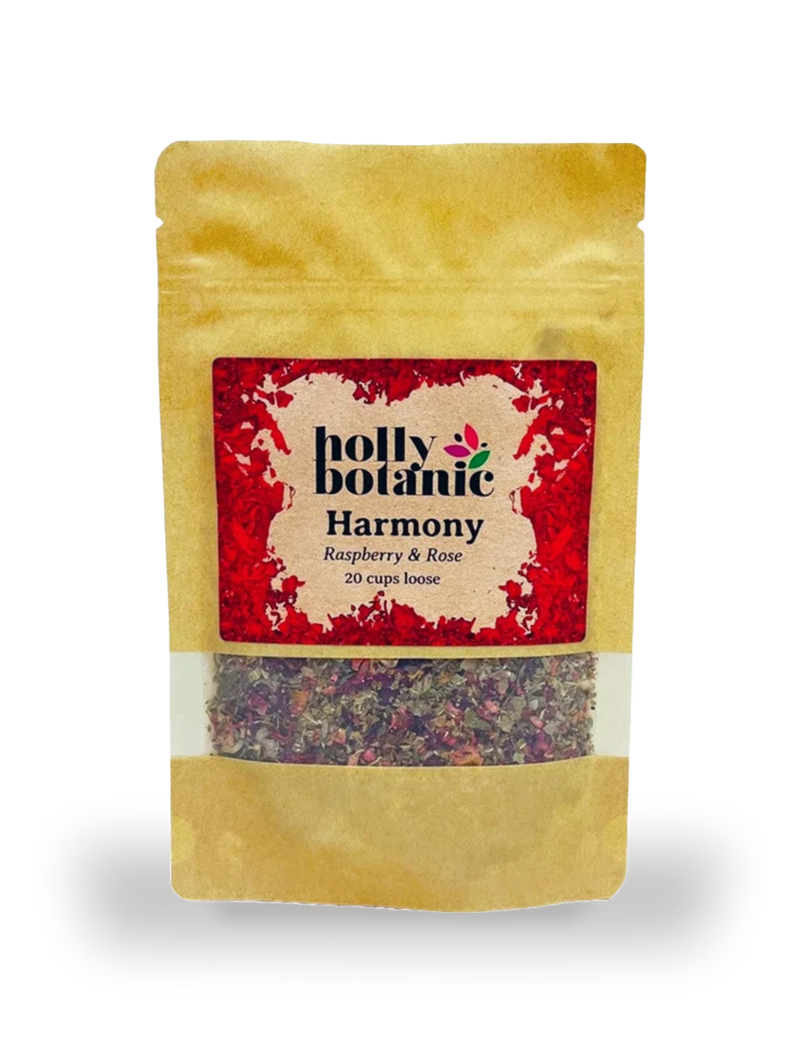 Holly Botanic Harmony Tisane raspberry and rose 20 cup loose (British brand)