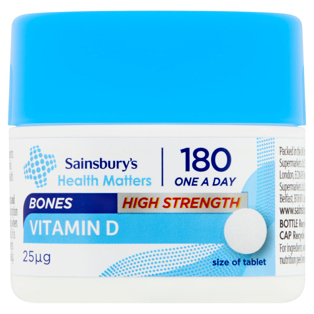 Sainsbury's Bones Vitamin D 25µg One A Day x180 Tablets