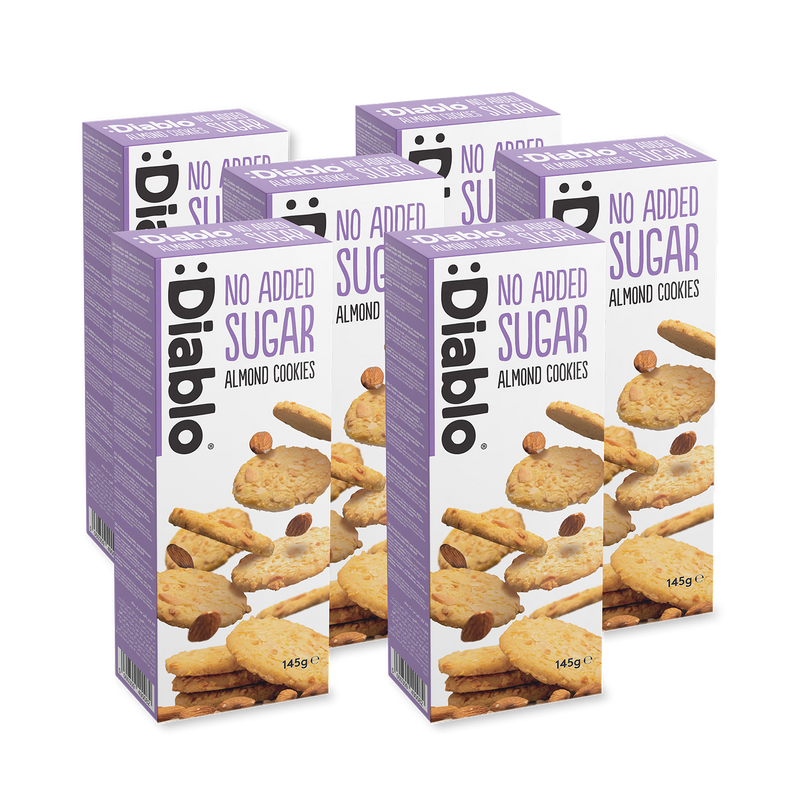 Diablo no added sugar almond cookies 145g pack - British product