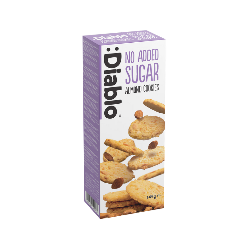 Diablo no added sugar almond cookies 145g pack - British product