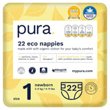 Pura Eco Nappies Size 1 (2-5kg)   22 per pack GOODS M&S   