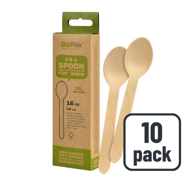 BioPak Wooden Spoons   10 per pack GOODS M&S   