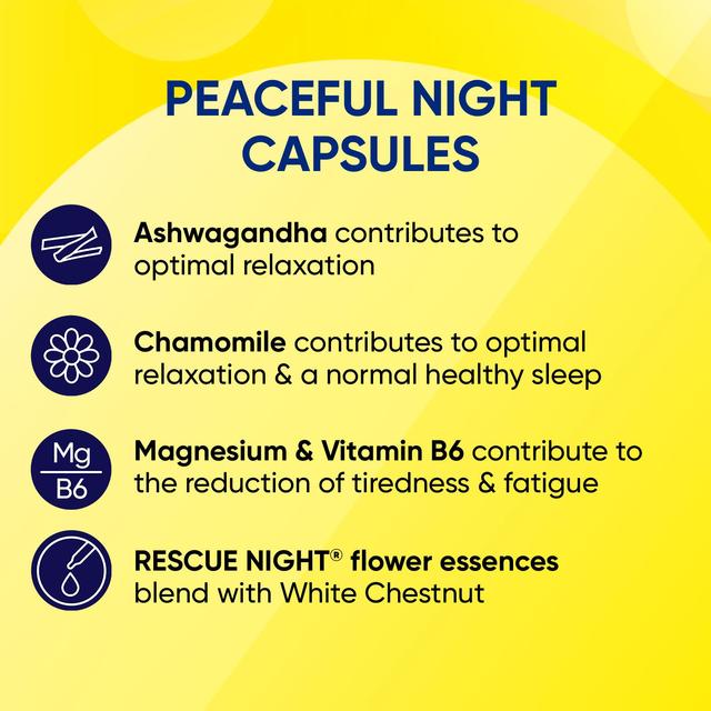 Bach Flower Remedies Peaceful Night Rescue Capsules   30 per pack GOODS M&S   